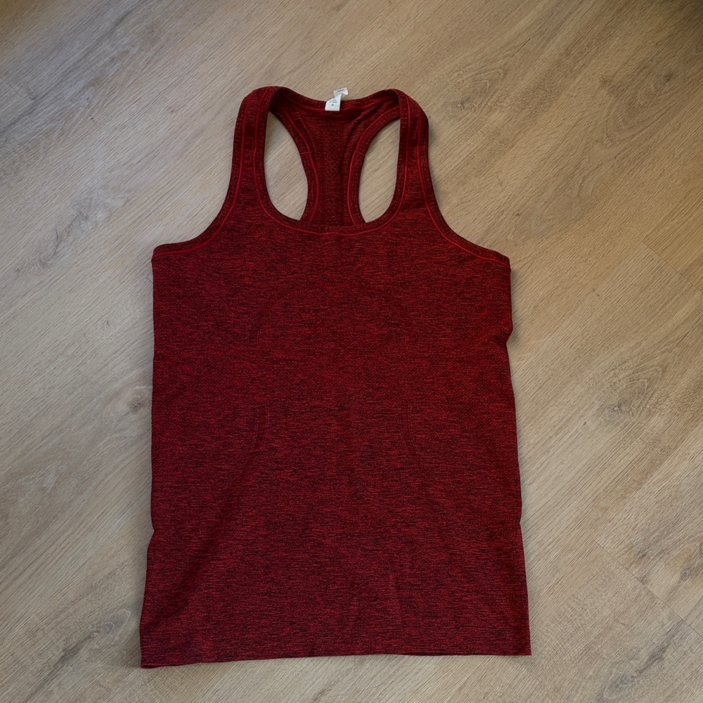 Lululemon Red Heathered Racerback Tank Top size 8